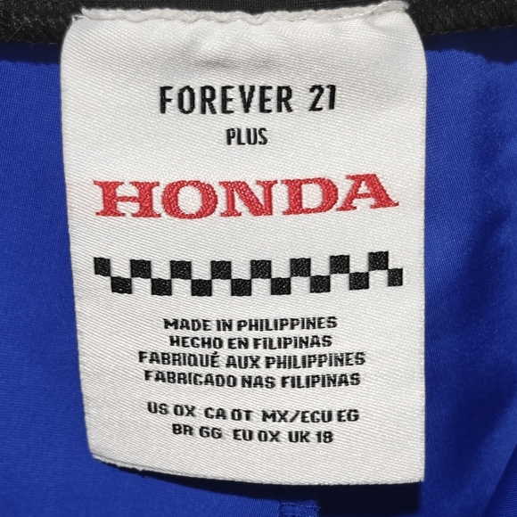 Forever 21 Honda Leggings High Waisted Plus Size 0X Scuba Material JDM VTEC - Picture 7 of 8